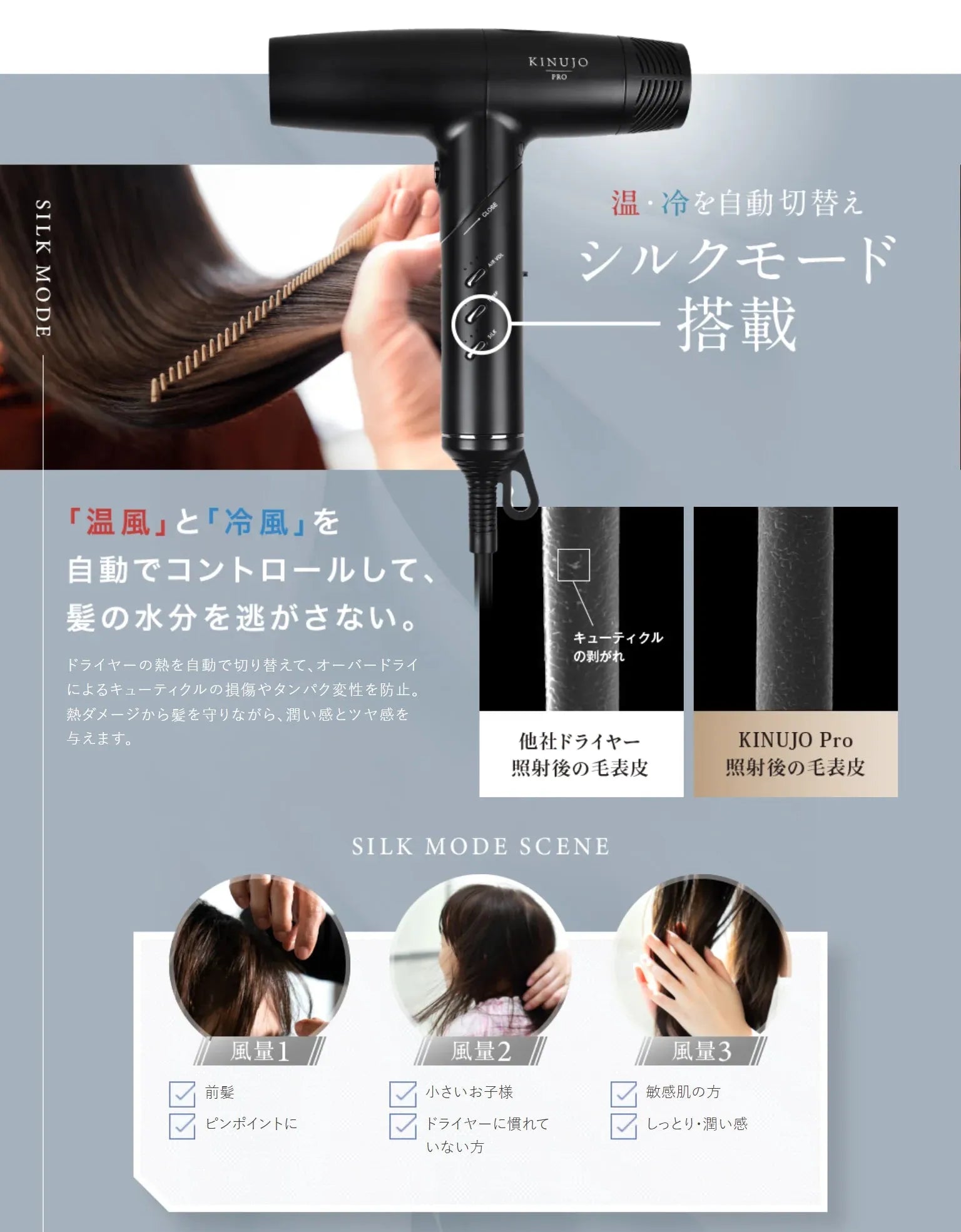 KINUJO PRO(キヌージョ プロ) 絹女 ヘアドライヤーヘアドライヤー